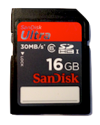 16GB SanDisk SD Card for Raspberry Pi main disk. 